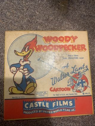 Vintage 8mm Home Movie Film Woody Woodpecker 517 Secret Agent Castle Films