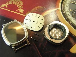 Nos Omega Deville 591.  0021 Sapphire Quartz Ladies Watch Case Full Set/ Fit 1353