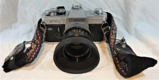 Vintage Canon Ftb Ql 35mm Camera With Fd 50mm 1:1.  8 Lens And Strap - Ex