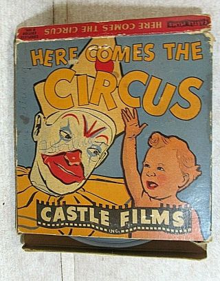 Vintage Here Comes The Circus Movie 8mm 5 " Reel Castle Films Inc