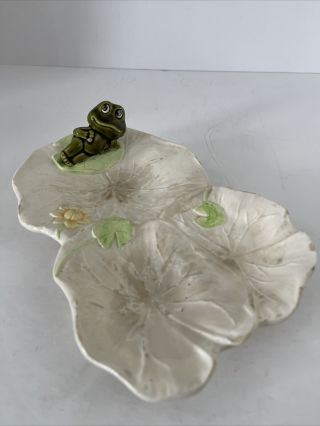 Rare 1978 Vintage Sears Roebuck And Co.  Neil The Frog Lily Pad Flower Dish Mcm
