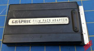 Graflex 2 1/4 " X 3 1/4 " Model 2 Graphic Film Pack Adapter Holder