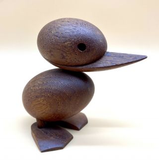 Vintage Mid Century Danish Modern Hans Bolling Torben Orskov Teak Wood Duck 3.  5”