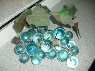 Vintage Mid Century Modern Lucite/acrylic Cluster Of Grapes Light Blue 13 " By 7 "