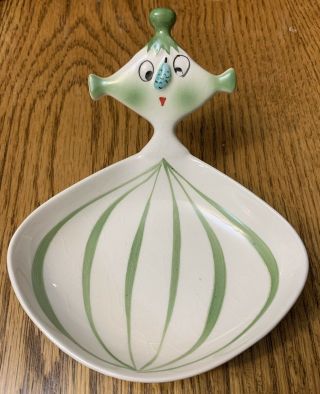 Vintage 1959 Holt Howard Pixieware Dish Similar To A Spoonrest? Or Ashtray?