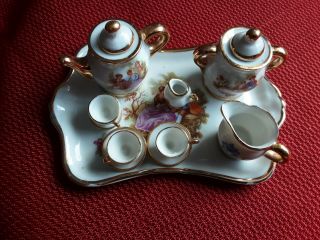 Vintage Limoges Miniature Tea Set For Doll House