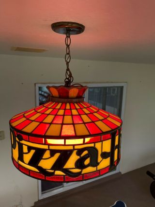 Vintage Authentic Pizza Hut Tiffany - Stylite Swag Lamp