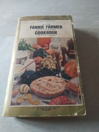 Vintage 1959 Fannie Farmer Boston Cooking School Cookbook Recipes Cook Book