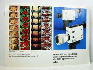 Huge Nizo S800 S560 - 8 Camera Factory Sales Brochure In German Language