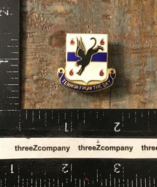 Vintage Us Army 505th Airborne Parachute Infantry Regiment Di Crest Pin