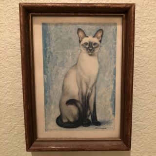 Mid Century Drawer Donald Art Co Siamese Cat Prints