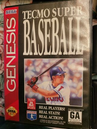 Tecmo Baseball (sega Genesis,  1994) Complete And Vintage