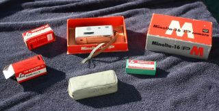 Circa 1960 Minolta - 16 Model P Sub Miniature Camera,  Case & Boxes,