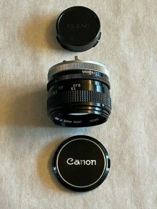 Canon 50 Mm F/1.  4 Ssc Breech Lock - Glass Except Fungus On 1 Lens