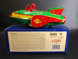 Vintage 2001 Tin Rocket Racer By Schylling Near W/ Box 2