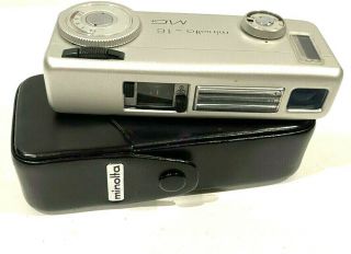 Minolta 16 Mg Vintage Subminiature Camera W/ Case - Except For Meter