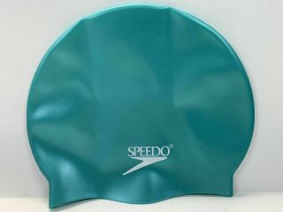 Vintage Speedo Rubber Swim Bathing Cap Green Swimming Swimwear