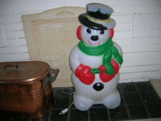 Vtg.  31 " Christmas Grand Venture Frosty The Snowman Blow Mold