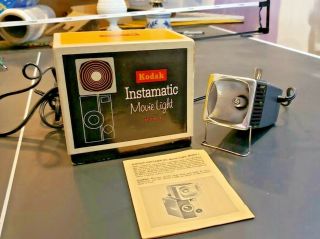 Vintage Kodak Instamatic Movie Light Model 1 W/box - Tested/works - No.  D375