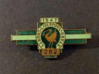 Vintage Horse Racing Badge - Liverpool County Stand 1947 Aintree Grand National