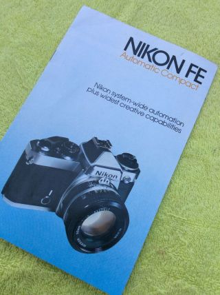 Nikon Fe Camera 1979 Advertising Brochure - Flash,  Motor Drive,  Screens,  Nikkor