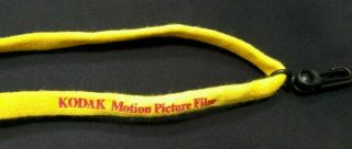 Vintage Eastman Kodak Motion Picture Film Lanyard - Yellow,  Collectible,