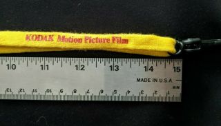 Vintage Eastman Kodak Motion Picture Film Lanyard - Yellow,  Collectible, 2