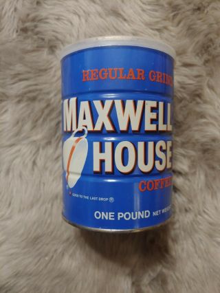 Vintage Maxwell House Coffee,  Regular Grind Tin Can