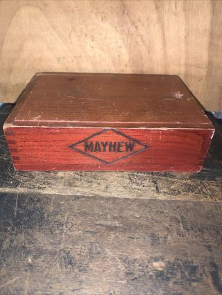 Vintage Mayhew Wood Carving Tool - Box - Empty Wood Box Sliding Cover.