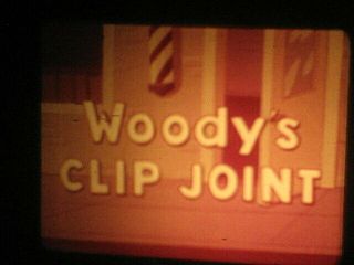 16mm Color Sound Woody Woodpecker Clip Joint Cartoon Film