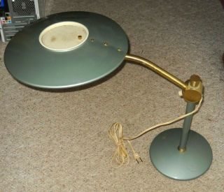 Dazor Flying Saucer Desk Lamp Mid Century Model No 2004 Retro