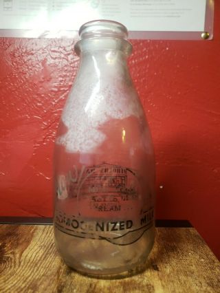 Vintage Herolds Dairy - Butler,  PA Milk Bottle Paint Graphics 1QT 2