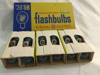 GE 5B Flashbulbs - One Box,  12 Bulbs - for Kodak Brownie Hawkeye and Others 3