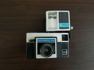 Vintage 1970s Kodak Instamatic X - 15 Camera With Prinz X - Lite