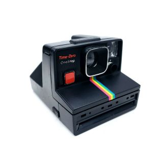 Vintage Polaroid Time - Zero Onestep One Step Black Land Camera For Parts/repair