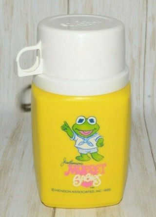 Jim Henson The Muppet Babies Kermit The Frog Thermos Vintage