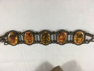 Vintage Avon Link Panel Christmas Themed Bracelet