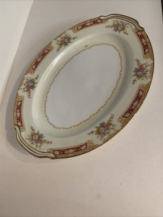 Vintage Noritake Charger Plate Made In Occupied Japan 1946 - 52 12”x9” Platter Exc