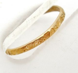 10k Yellow Gold Baby Ring Vintage Size 1/2 Ornate Band Vintage Jewelry Midi