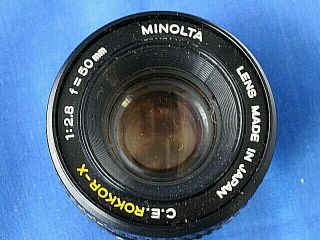 Minolta C E Rokkor - X Enlarger Lens 50mm F2.  8 Vintage W Case