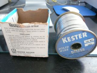 1 Vintage Kester 50/50 Solid Wire Solder.  050 4lb 8oz
