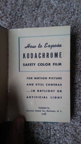 How To Expose Kodachrome Vintage Eastman Kodak Guide 1938 Rochester NY 3