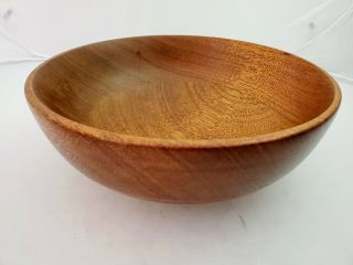Vintage Hand Turned Wooden Fruit / Nut Bowl 9 "
