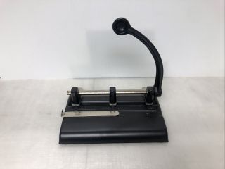 Vintage Master Products Mfg Co Heavy Duty 3 Hole Punch Model 134opb Adjustable