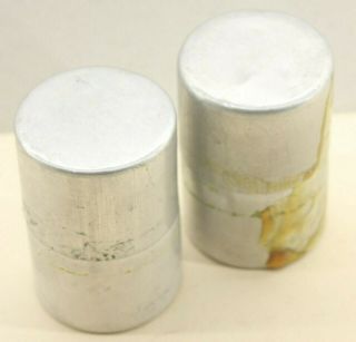 (2) Plain Metal 35mm Empty Film Tin Cans - Geocaching - Vintage Y642