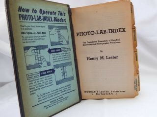 9th Edition Photo - Lab - Index 1947 by Henry M.  Lester Morgan & Lester Publishers 2