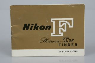Ftn Nikon F Photomic Tn Finder Instructions