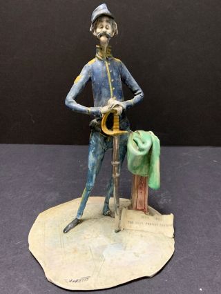 Lo Scricciolo Figurine Union Cavalry Sergeant Usa 1861 Signed T.  Moretto Italy