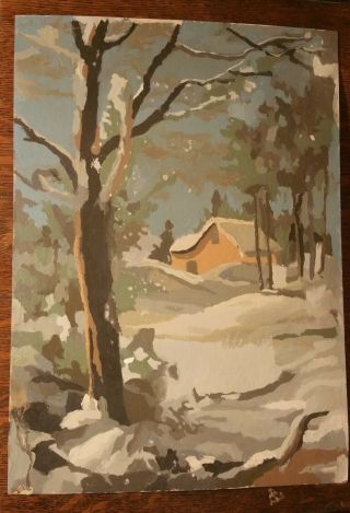 Vintage Paint - by - Number Winter Landscape 14 