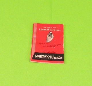 Vintage Norwood Director Exposure Meter Instruction Booklet